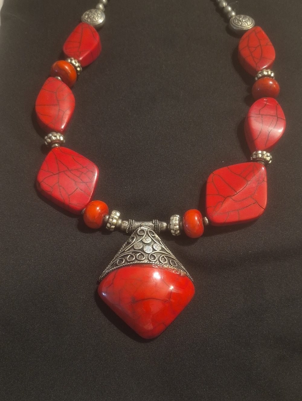 Red Stone Pendant Necklace - Women Jewelry